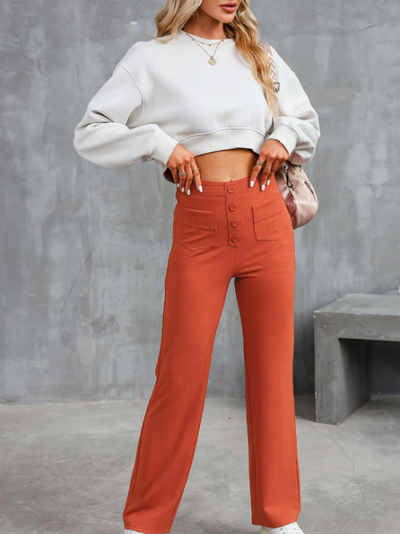 High Waist Stretch Broek