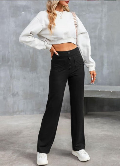 High Waist Stretch Broek